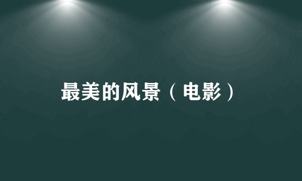最美的风景（电影）