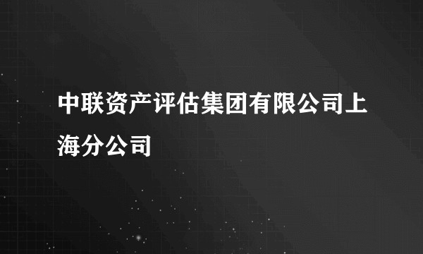 中联资产评估集团有限公司上海分公司