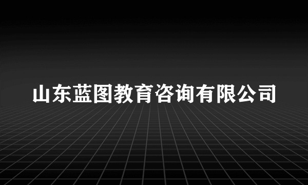 山东蓝图教育咨询有限公司