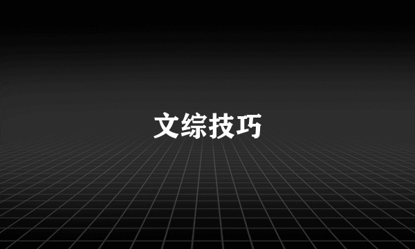 文综技巧