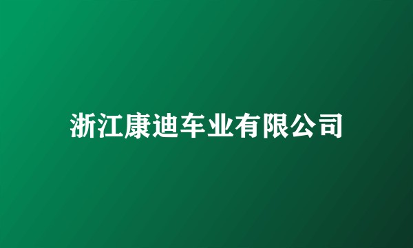 浙江康迪车业有限公司