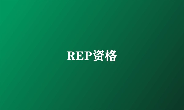 REP资格