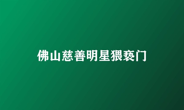 佛山慈善明星猥亵门