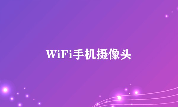 WiFi手机摄像头