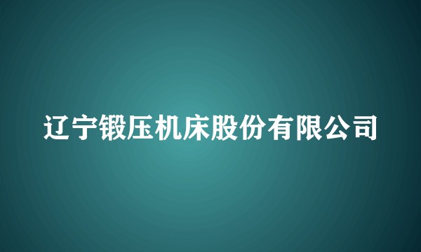 辽宁锻压机床股份有限公司