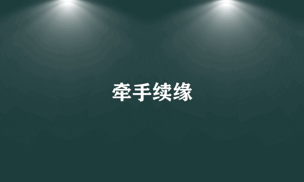 牵手续缘