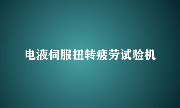 电液伺服扭转疲劳试验机