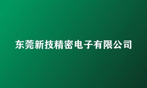 东莞新技精密电子有限公司