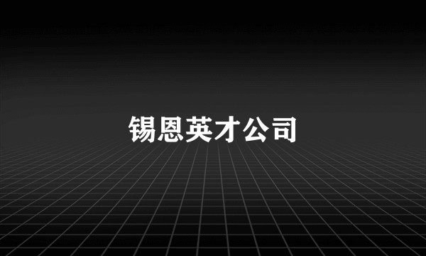 锡恩英才公司