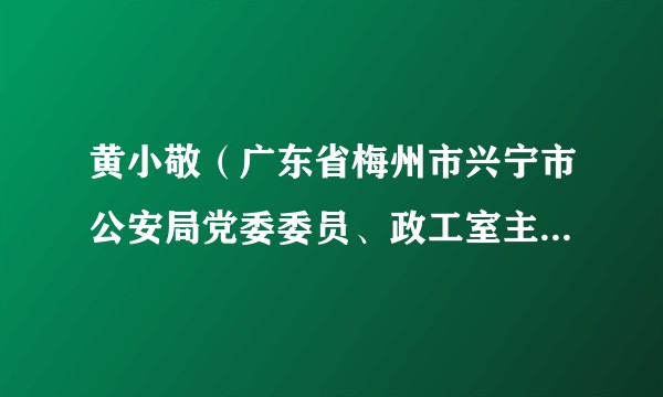 黄小敬（广东省梅州市兴宁市公安局党委委员、政工室主任、二级警长）