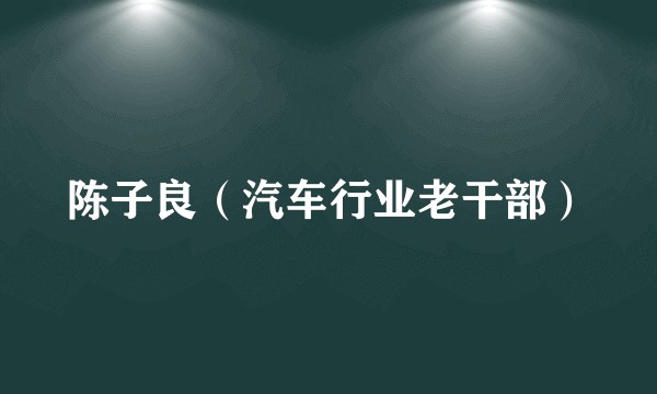 陈子良（汽车行业老干部）