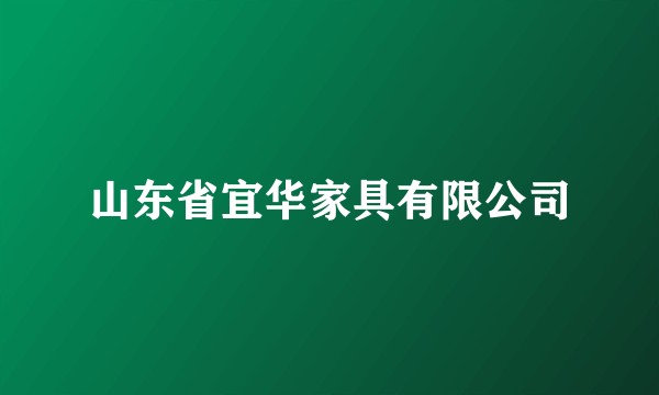 山东省宜华家具有限公司