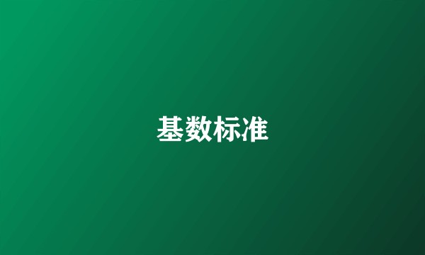基数标准