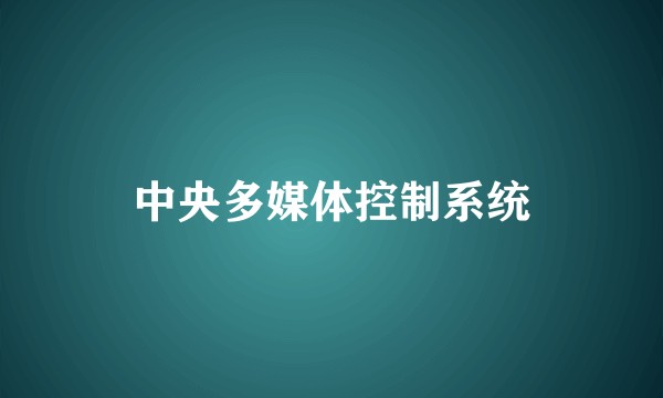 中央多媒体控制系统