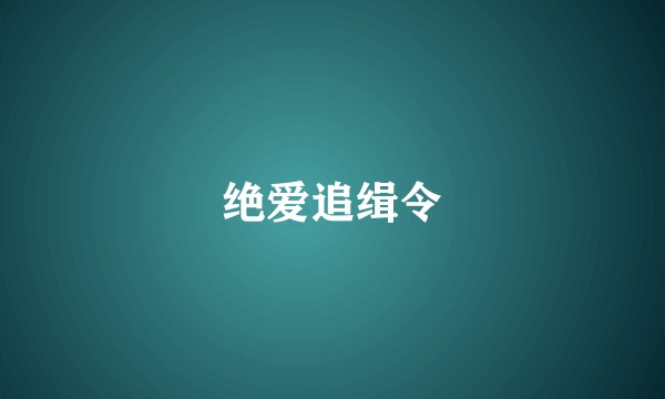 绝爱追缉令
