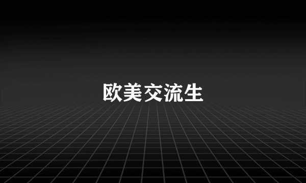 欧美交流生