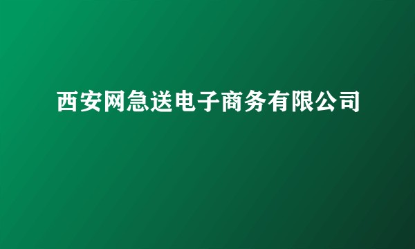 西安网急送电子商务有限公司