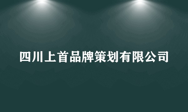 四川上首品牌策划有限公司