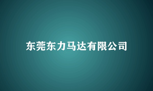 东莞东力马达有限公司
