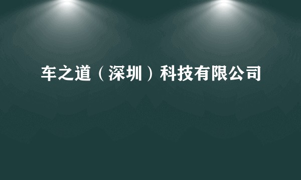 车之道（深圳）科技有限公司