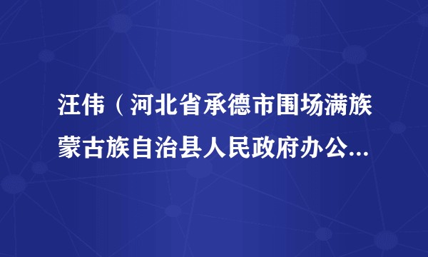 汪伟(河北省承德市围场满族蒙古族自治县人民政府办公室副主任、党组成员)