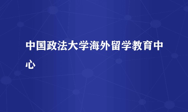 中国政法大学海外留学教育中心