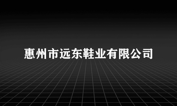 惠州市远东鞋业有限公司