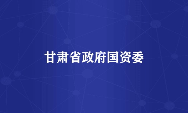 甘肃省政府国资委