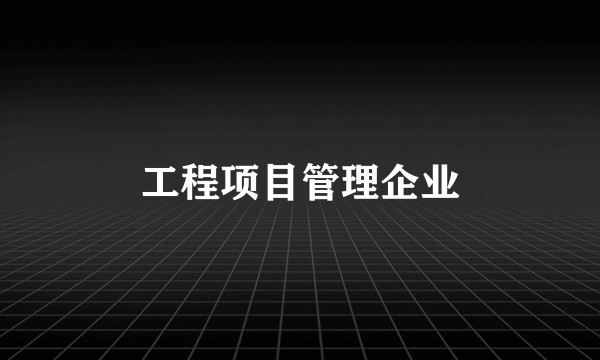 工程项目管理企业