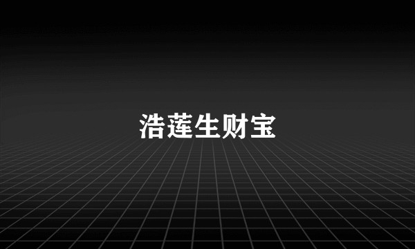 浩莲生财宝
