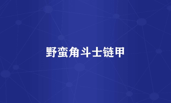 野蛮角斗士链甲