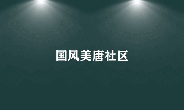 国风美唐社区