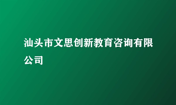 汕头市文思创新教育咨询有限公司