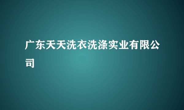 广东天天洗衣洗涤实业有限公司