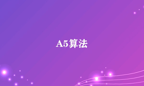A5算法