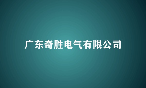 广东奇胜电气有限公司