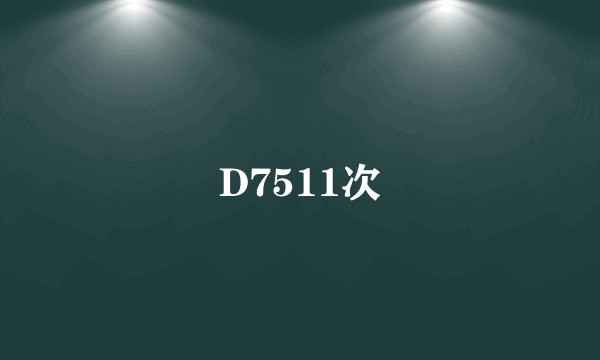 D7511次