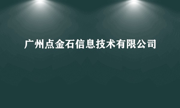 广州点金石信息技术有限公司