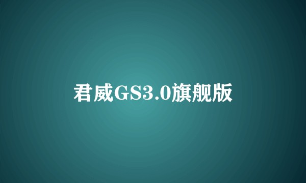 君威GS3.0旗舰版