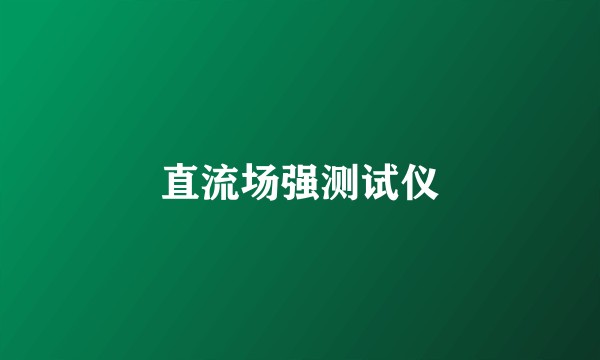 直流场强测试仪
