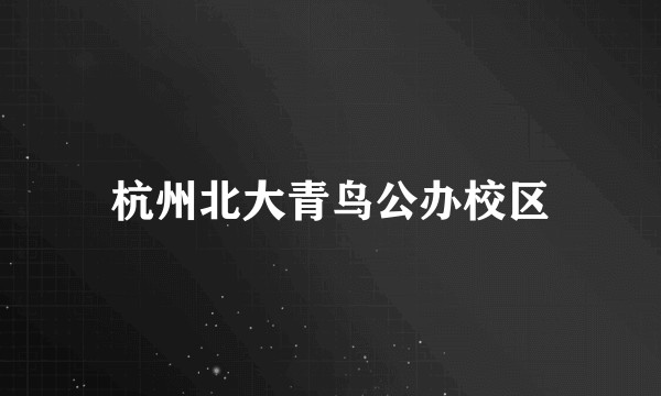 杭州北大青鸟公办校区