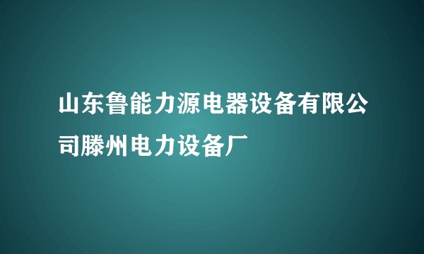 山东鲁能力源电器设备有限公司滕州电力设备厂