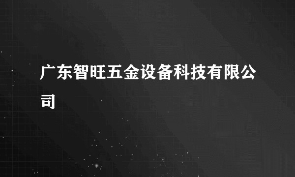 广东智旺五金设备科技有限公司