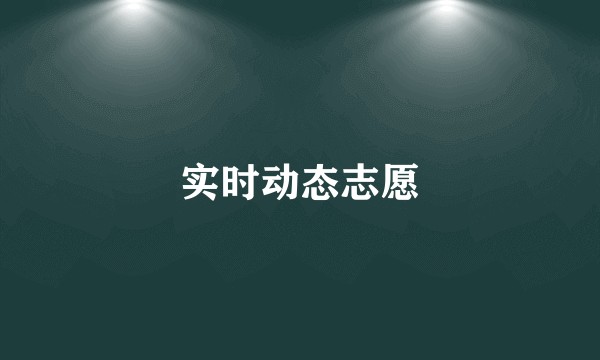 实时动态志愿