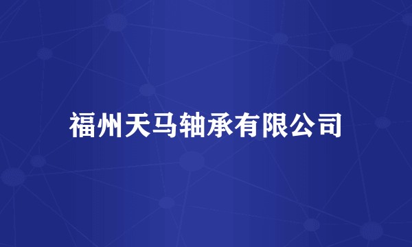 福州天马轴承有限公司