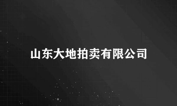 山东大地拍卖有限公司