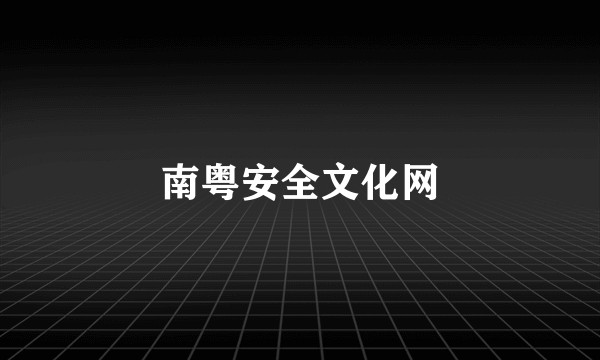 南粤安全文化网