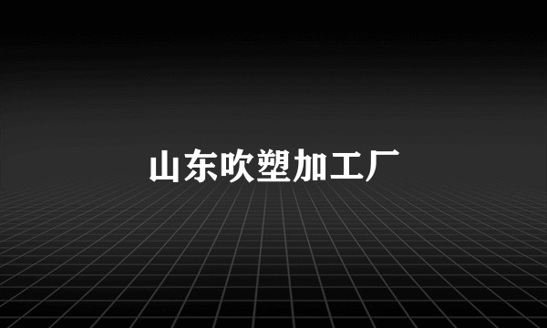 山东吹塑加工厂