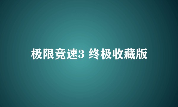 极限竞速3 终极收藏版