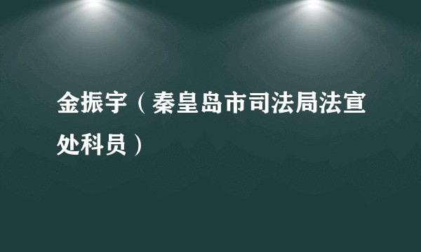 金振宇（秦皇岛市司法局法宣处科员）